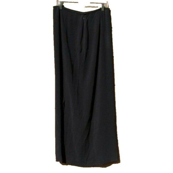 Modest Black Skirt Full Length Back Side Slit Ellen Tracy Christian Jewish VTG - Picture 4 of 7